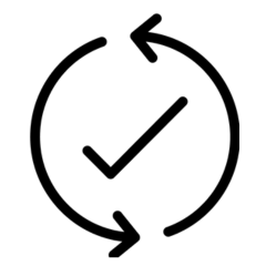 Return icon tick